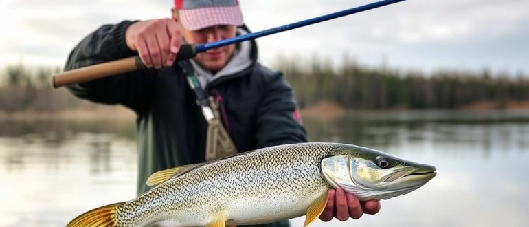 Fishing for pike on spinning