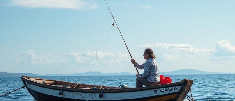 Catching yazya from a boat on spinning