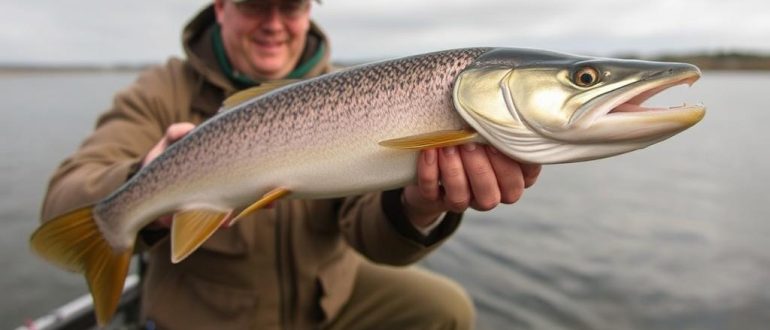 Catching spring pike on spinning