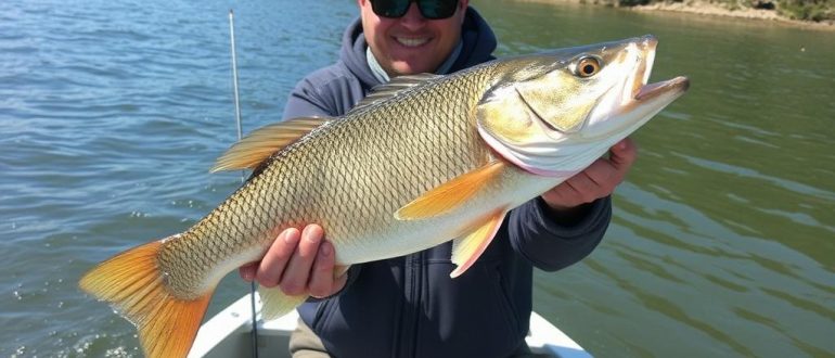 Catching chub from a boat in a drift