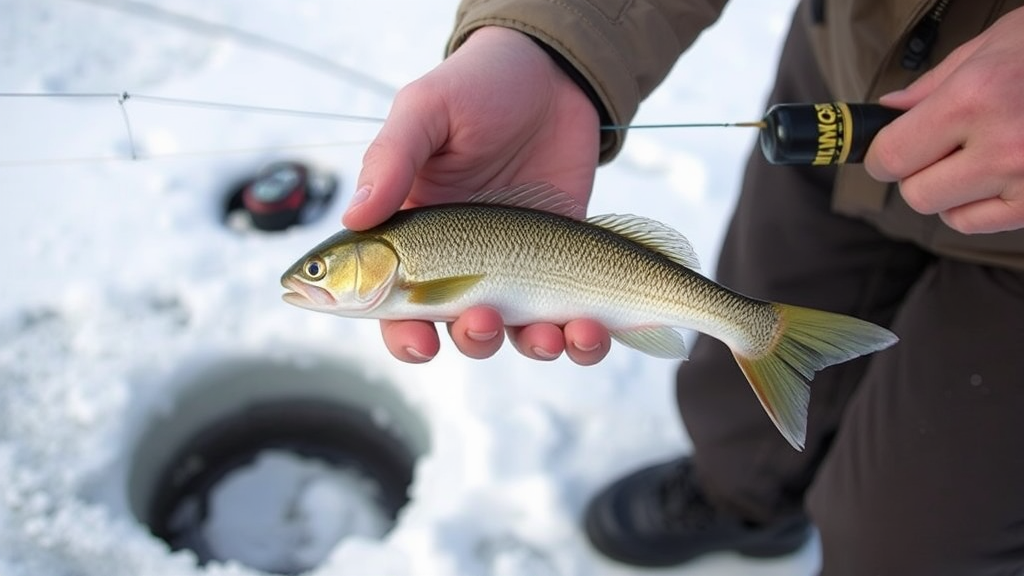 Image 4 : Echo sounder or camera. The best assistant on winter fishing