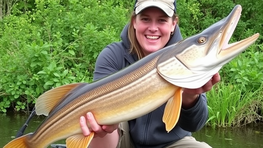 pesca de lúcios com uma mandula